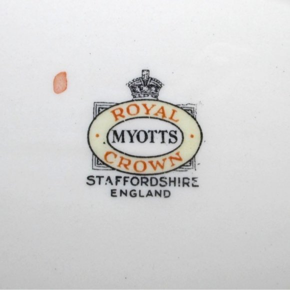 Vintage Platter Myott's Royal Crown England 10" x 7-3/4" Replacement Serveware - Picture 5 of 5